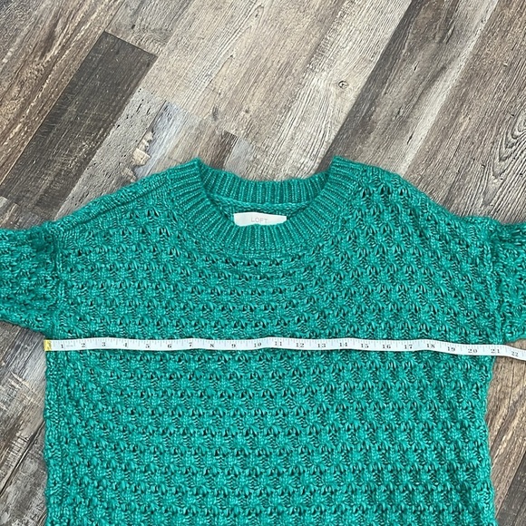 Loft Bobble Stitch Wool Blend Chunky Green Cozy Textured Sweater Sz S Cozycore - Picture 8 of 11